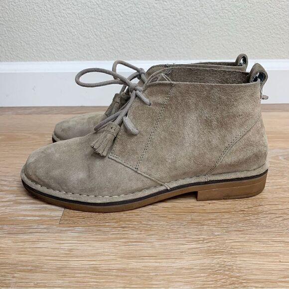 Hush Puppies Genuine Leather Women’s Size 7.5 Gray Moyen Booties - Picture 3 of 12